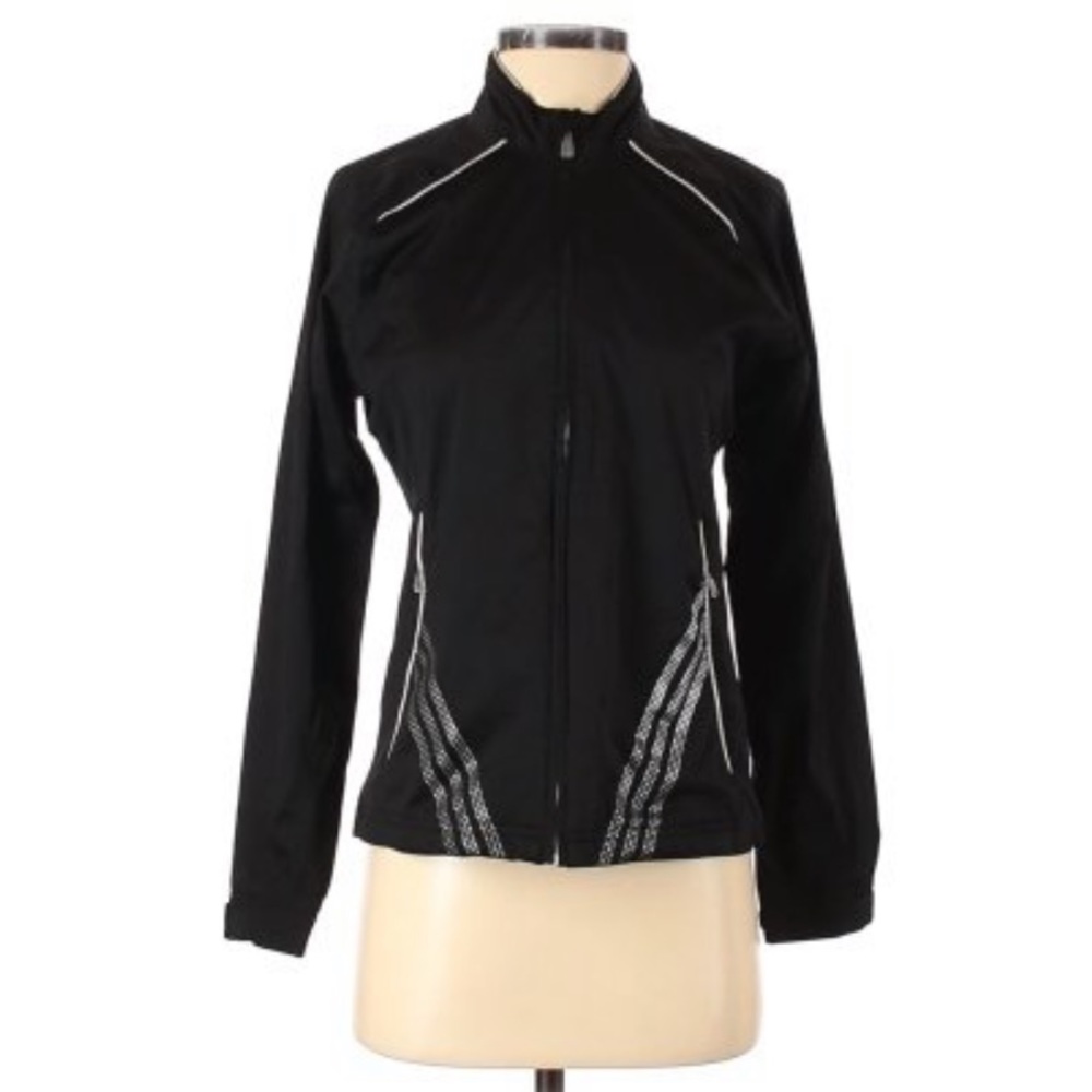 Adidas Golf XS black windbreaker jacket 3 stripes